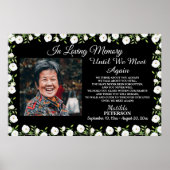 Weiße Blume zum Leben Poster (Vorne)