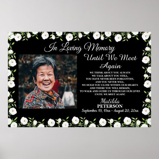 Weiße Blume zum Leben Poster (Vorne)