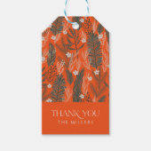 Weiße Blume zum Thema Weihnachten Geschenkanhänger (Vorderseite)