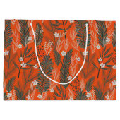 Weiße Blume zum Thema Weihnachten Große Geschenktüte (Rückseite)