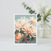 WEIßE BLUMEN #1 POSTKARTE (Stehend Vorderseite)