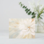 Weiße Blumen abstrakte Malerei. Postkarte (Stehend Vorderseite)