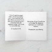 Weiße Blumen-Beileidskarte Karte (Innenseite)