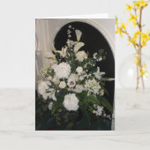 Weiße Blumen-Beileidskarte Karte (Gelbe Blume)