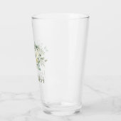 Weiße Blumen Brautjungfer Geschenk Glas (Links)