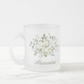 Weiße Blumen Brautjungfer Geschenk  Mattglastasse (Links)