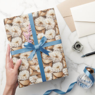 Weiße Blumen Creme Umschläge Geburtstag Geschenkpapier