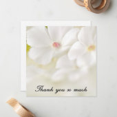 Weiße Blumen Danke Mitteilungskarte (Vorderseite/Rückseite Beispiel)