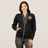 Weiße Blumen-Design Damen Hoodie (Vorne ganz)