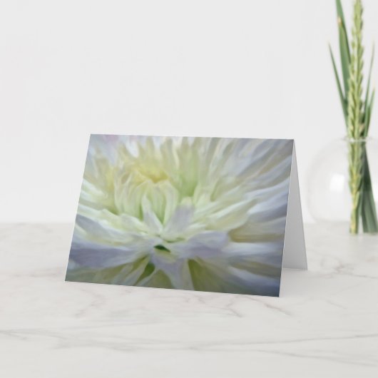 Weiße Blumen Feiertagskarte (Vorderseite)