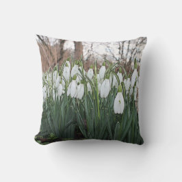 Weiße Blumen, Frühling snowdrops Kissen