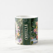 Weiße Blumen-Garten-Monogramm-Buchstabe O Kaffeetasse (Mittel)
