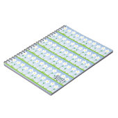 Weiße Blumen-gewundenes Notizbuch Notizblock (Linke Seite)