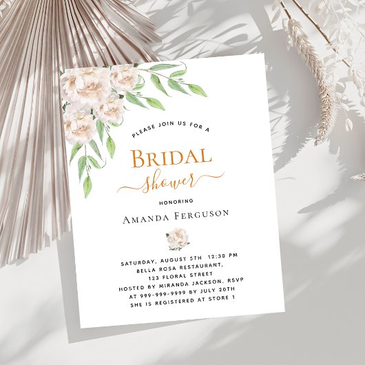 Weiße Blumen Grünes Brautparty