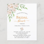 Weiße Blumen Grünes Brautparty (Vorderseite)