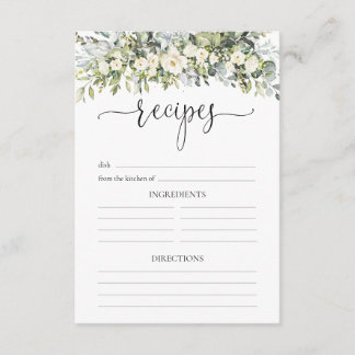 Weiße Blumen-Hochzeitsempfang-Beilagekarte Begleitkarte