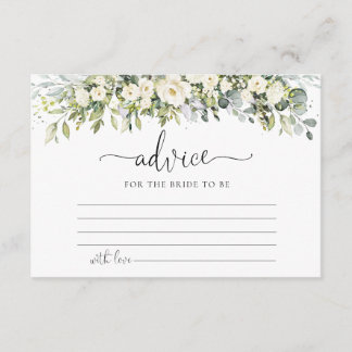 Weiße Blumen-Hochzeitsrat-Einschlusskarte Begleitkarte