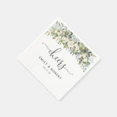 Weiße Blumen-Hochzeitsservietten Serviette (Ecke)