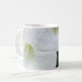 Weiße Blumen Kaffeetasse (Vorderseite Links)