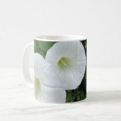 Weiße Blumen Kaffeetasse (Vorderseite Links)