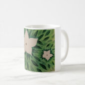 Weiße Blumen Kaffeetasse (VorderseiteRechts)