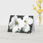 Weiße Blumen Karte (Gelbe Blume)