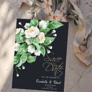 Weiße Blumen Merken Sie sich den Termin Save The Date