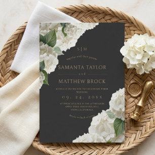 Weiße Blumen ⎮ Moderne All-in-One-Hochzeit Einladung