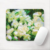 Weiße Blumen Mousepad (Mit Mouse)