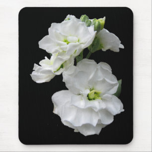 Weiße Blumen Mousepad