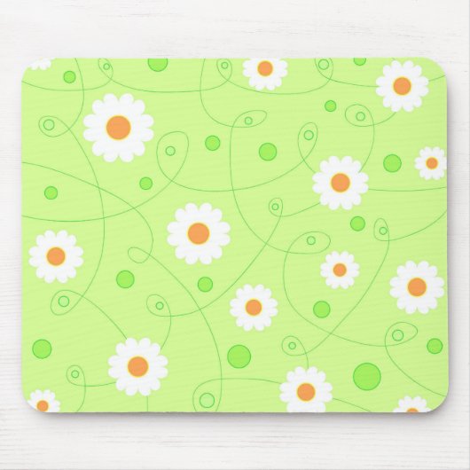 Weiße Blumen - Mousepad (Vorne)