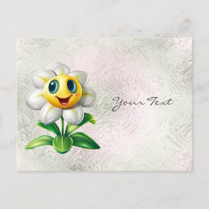 Weiße Blumen Postkarte