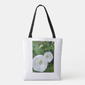 Weiße Blumen-Tasche Tasche (Rückseite)