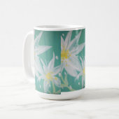 Weiße Blumen-Tasse Kaffeetasse (Vorderseite Links)
