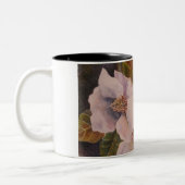 Weiße Blumen Zweifarbige Tasse (Links)