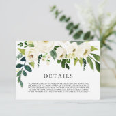 Weiße Blumencreme Schöne Hochzeitskarte Einladung (Stehend Vorderseite)