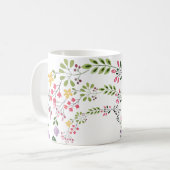 Weiße Blumendekoration Kaffeetasse (Vorderseite Links)