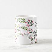 Weiße Blumendekoration Kaffeetasse (Mittel)