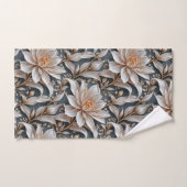 Weiße Blumenfantasie Badhandtuch Set (Handtuch)