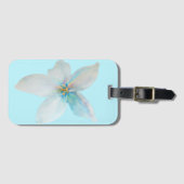 Weiße, blumenfarbene Blume Gepäckanhänger (Vorderseite (Horizontal))