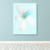 Weiße, blumenfarbene Blume Leinwanddruck (Insitu (Holzboden))