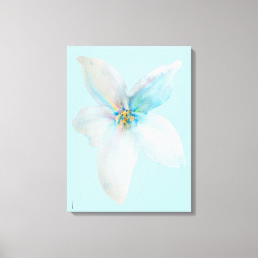 Weiße, blumenfarbene Blume Leinwanddruck (Vorderseite)
