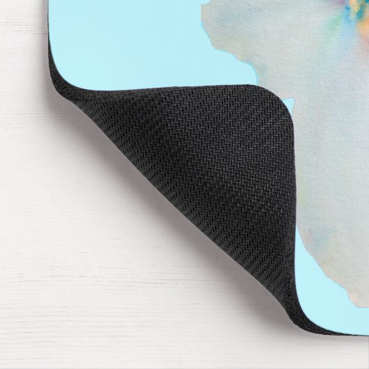 Weiße, blumenfarbene Blume Mousepad (Ecke)