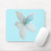 Weiße, blumenfarbene Blume Mousepad (Mit Mouse)
