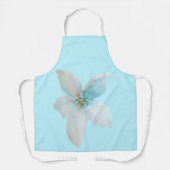 Weiße, blumenfarbene Blume Schürze (Vorderseite)