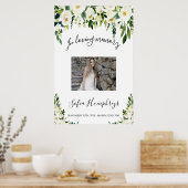 Weiße Blumenfeier, Zeichen des Lebens, Zeichen des Poster (Küche)