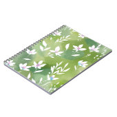 Weiße Blumenfelder | Elegante Frühlingsblumen  Notizblock (Linke Seite)