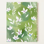 Weiße Blumenfelder | Elegante Frühlingsblumen Planer (Rückseite)