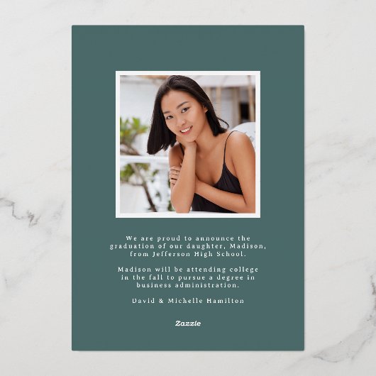 Weiße Blumengärten Abschluss Ankündigung (Rückseite)