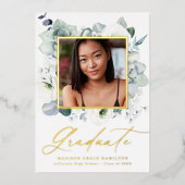 Weiße Blumengärten Abschluss Ankündigung (Vorderseite)